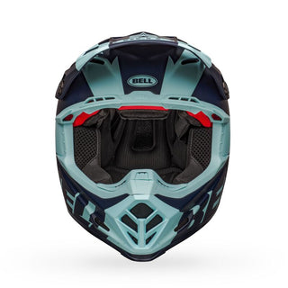 Bell Moto-9 Flex Breakaway Motorcycle Helmet - Matte Navy/Light Blue