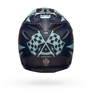 Bell Moto-9 Flex Breakaway Motorcycle Helmet - Matte Navy/Light Blue