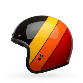 Bell Custom 500 Riff Motorcycle Helmet - Gloss Black/Yellow/Orange/Red