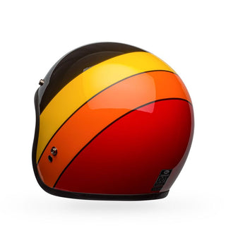 Bell Custom 500 Riff Motorcycle Helmet - Gloss Black/Yellow/Orange/Red