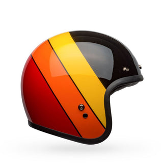 Bell Custom 500 Riff Motorcycle Helmet - Gloss Black/Yellow/Orange/Red