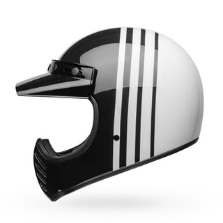 Bell Moto-3 Reverb Motorcycle Helmet - Gloss White/Black