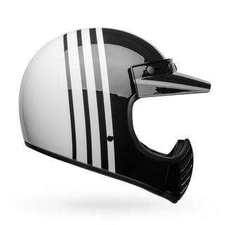 Bell Moto-3 Reverb Motorcycle Helmet - Gloss White/Black