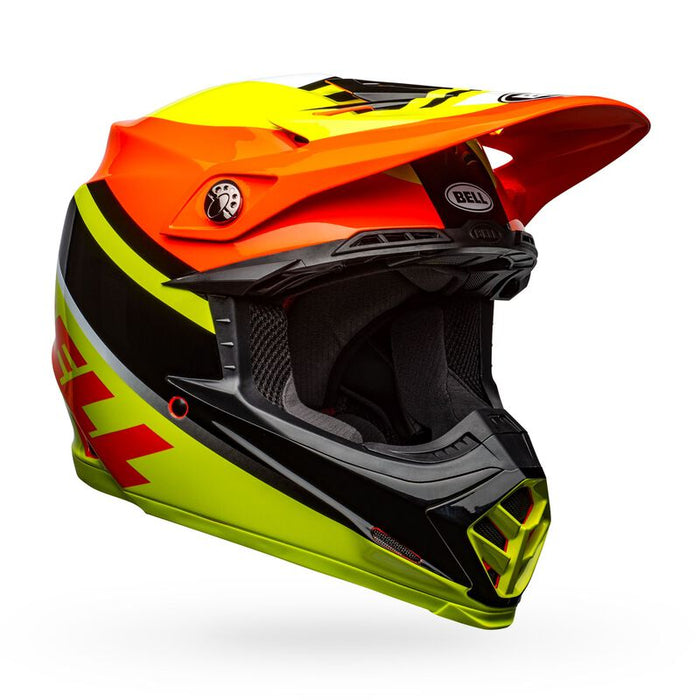 Bell 2021 Moto-9 MIPS Prophecy Motorcycle Helmet  - Yellow/Orange/Black