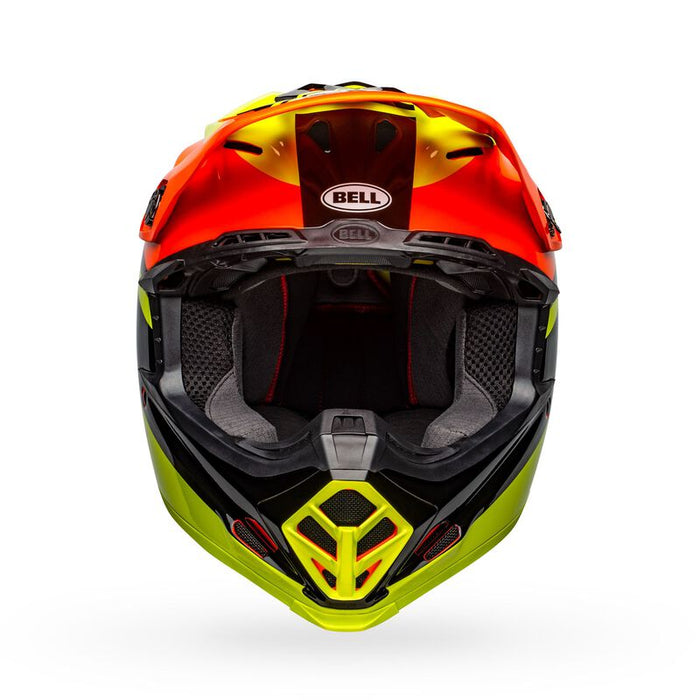 Bell 2021 Moto-9 MIPS Prophecy Motorcycle Helmet  - Yellow/Orange/Black