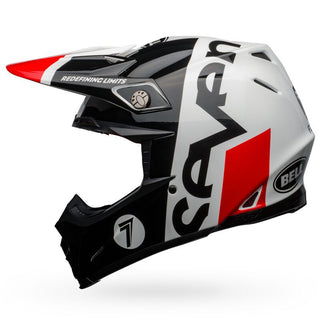 Bell Moto-9 Flex SE Seven Galaxy Motorcycle Helmet - Gloss Black/White/Red