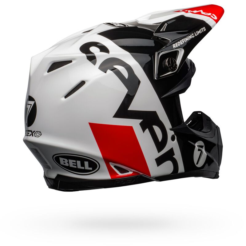Bell Moto-9 Flex SE Seven Galaxy Motorcycle Helmet - Gloss Black/White/Red
