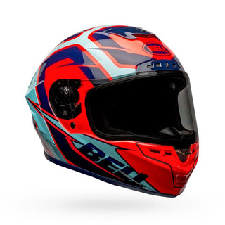 Bell Star DLX MIPS Labryrinth Motorcycle Helmet - Gloss Blue/Red