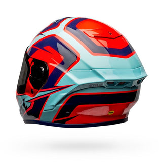 Bell Star DLX MIPS Labryrinth Motorcycle Helmet - Gloss Blue/Red