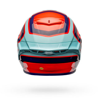 Bell Star DLX MIPS Labryrinth Motorcycle Helmet - Gloss Blue/Red