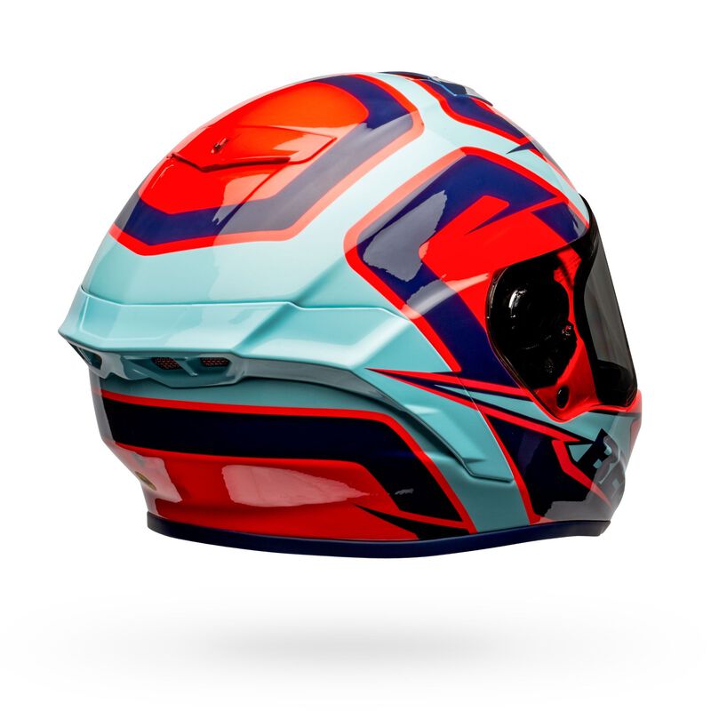 Bell Star DLX MIPS Labryrinth Motorcycle Helmet - Gloss Blue/Red