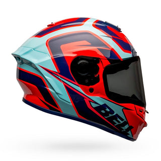 Bell Star DLX MIPS Labryrinth Motorcycle Helmet - Gloss Blue/Red