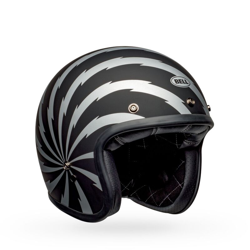 Bell Custom 500 SE Vertigo Motorcycle Helmet - Matte Black/Silver