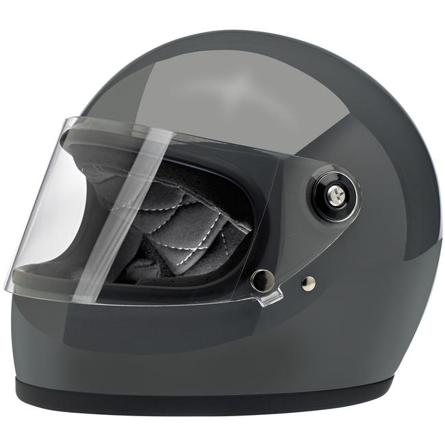 Biltwell Gringo S ECE Motorcycle Helmet Gloss Storm Grey