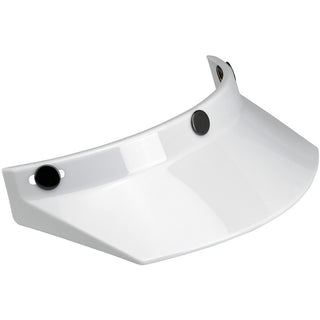 Biltwell 3-Snap Helmet Moto Visor - White - MotoHeaven