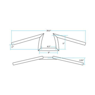 Biltwell Keystone Motorcycle Handlebars 1" - Chrome