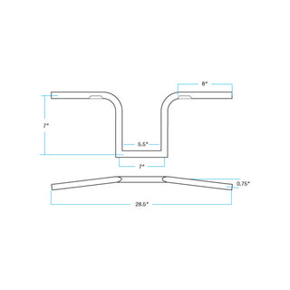 Biltwell Frisco Slotted Handlebars 1"  - Chrome