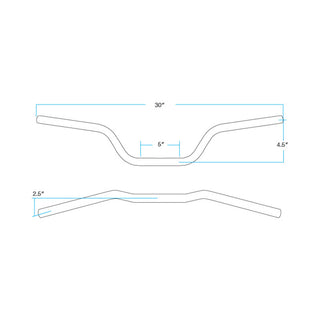 Biltwell Tracker High Slotted Handlebars 1" - Chrome