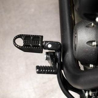 Biltwell Mushman HD ST18 Rider Motorcycle Footpegs (Softail 2018 Up) - Black