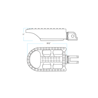 Biltwell Mushman HD ST18 Rider Motorcycle Footpegs (Softail 2018 Up) - Black