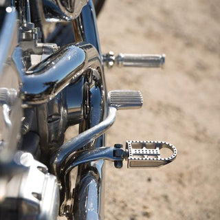 Biltwell Mushman HD Classic Motorcycle Footpegs - Polished