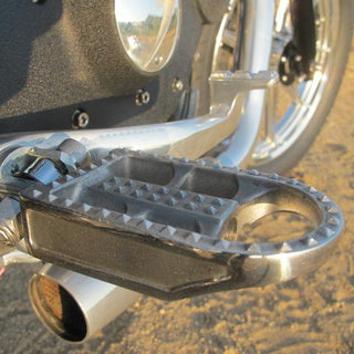 Biltwell Mushman HD Classic Motorcycle Footpegs - Polished