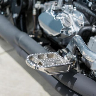 Biltwell Mushman HD Classic Motorcycle Footpegs - Polished