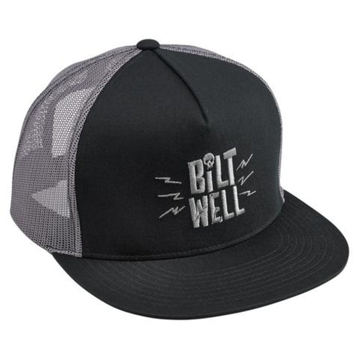 Biltwell Skully Snap Back Hat - Grey/Black