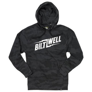 Biltwell Cracked  Pullover Motorcycle Hoodie - Black Camo