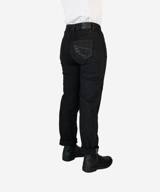 Saint Women's Engineered Straight Armoured Jean Black