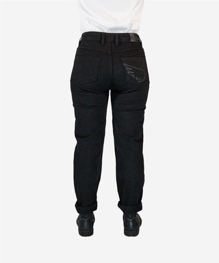 Saint Women's Engineered Straight Armoured Jean Black