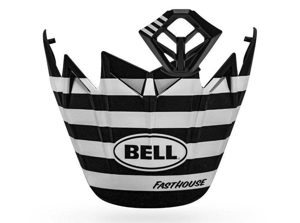 Bell Moto-9 Visor/Mouthpiece Kit - Fasthouse Matte White/Black