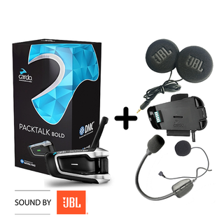 Scala Rider Cardo Packtalk Bold Bluetooth Communication System Bundle (JBL)