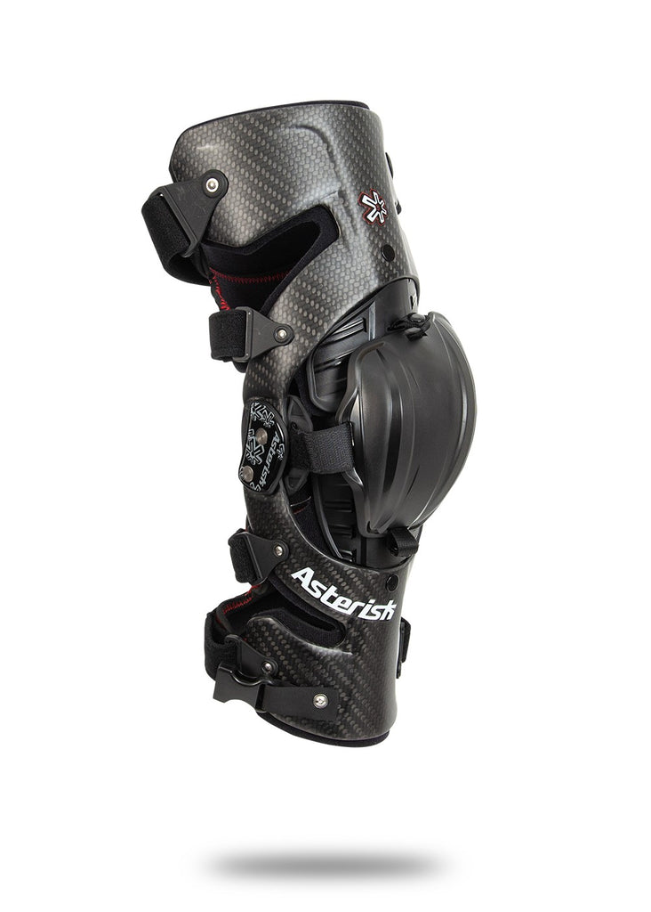 Asterisk Carbon Cell 1.0 Motorcycle Knee Braces Pair - Carbon