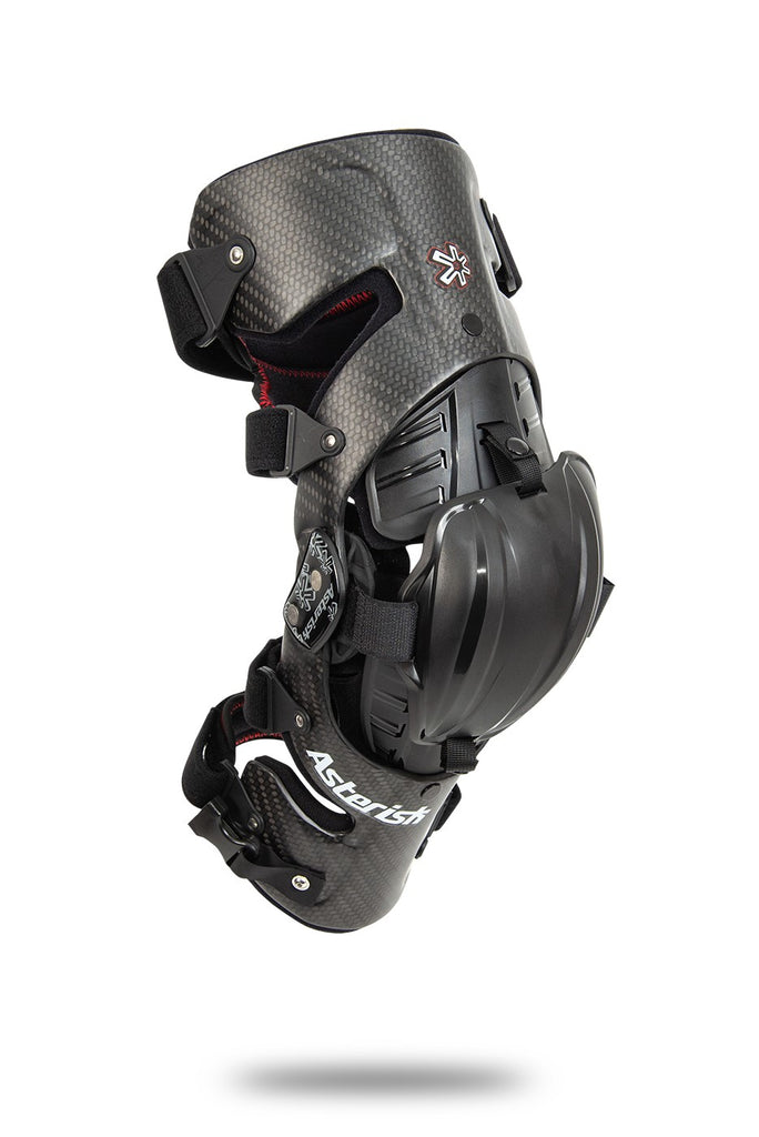 Asterisk Carbon Cell 1.0 Motorcycle Knee Braces Pair - Carbon