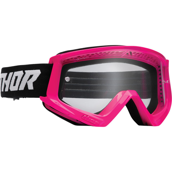 Thor Youth Combat Racer Goggles - Pink/Black
