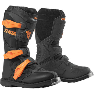 Thor Youth Blitz XP Boots - Charcoal/Orange