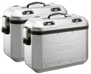 Givi MonoKey Trekker Dolomiti Panniers 36 Litre Motorcycle Side Cases - Silver