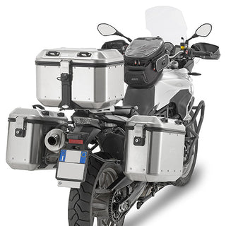 Givi MonoKey Trekker Dolomiti Panniers 46 Litre Motorcycle Top Cases - Silver