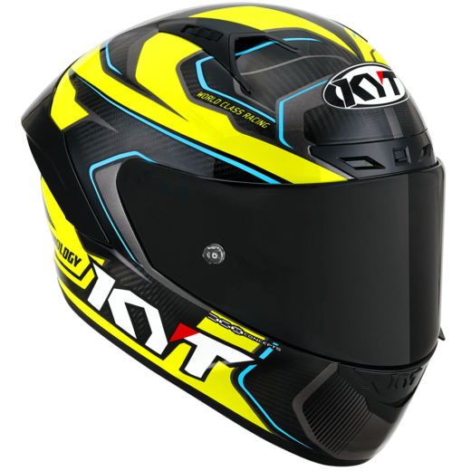 KYT NZ Race Competition Helmet - Yellow-Carbon
