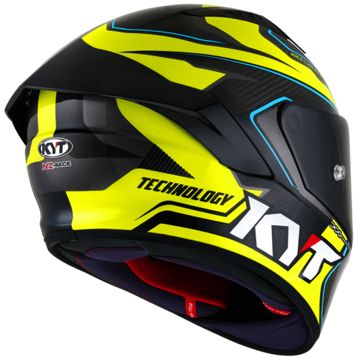 KYT NZ Race Competition Helmet - Yellow-Carbon
