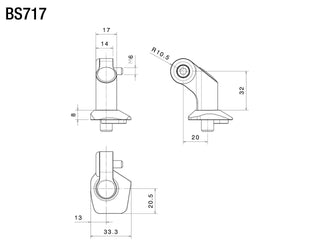 Rizoma Mirror Adapter Mounting Kit For Handlebar Mirror