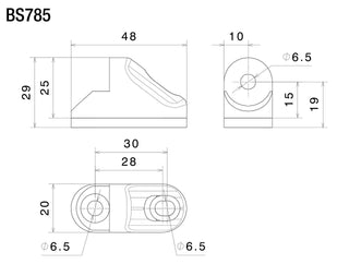 Rizoma Sport Mount L Mirror Adapter Black for BMW S 1000 RR 10-20