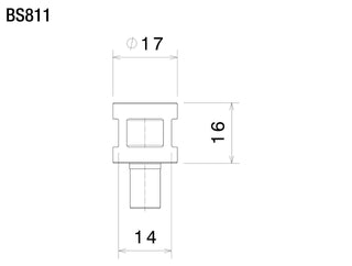 Rizoma Univeral Direct Mount Mirror Adapter Black for Various Models