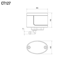 Rizoma Next Brake Fluid Reservoir 30.6ml For Aprilia/BMW/Ducati/Honda/Kawasaki/KTM/MV Agusta/Suzuki/Triumph/Yamaha - Silver