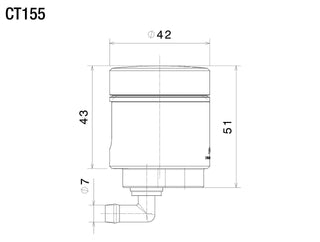 Rizoma Notch Clutch Fluid Reservoir - Silver