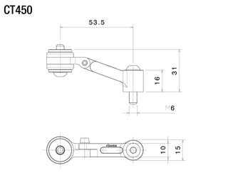 Rizoma Mounting Kit For Fluid Reservoir Bracket CT450B - Black