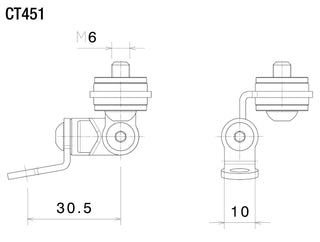 Rizoma Mounting Kit For Fluid Reservoir Bracket CT451B - Black