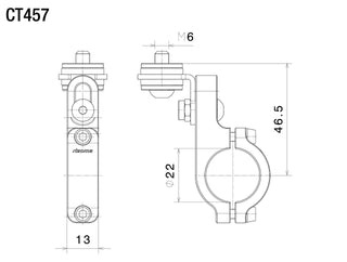 Rizoma Mounting Kit For Fluid Reservoir Bracket CT457B - Black