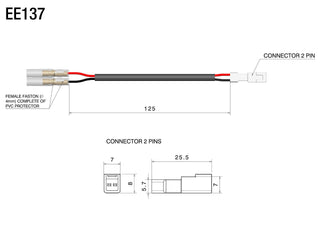 Rizoma BS306 Cable Kit (Turn Signal Wiring Kit For Rizoma License Plate Support) EE137H
